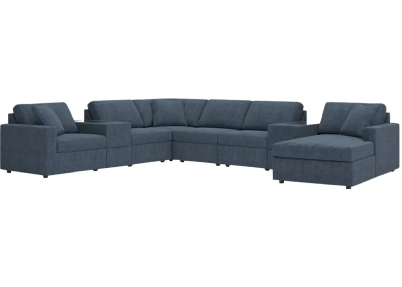 Signature Design by Ashley® Modmax 8-Piece Ink Right-Arm Facing Sectional Sofa with Chaise and Storage Consoles