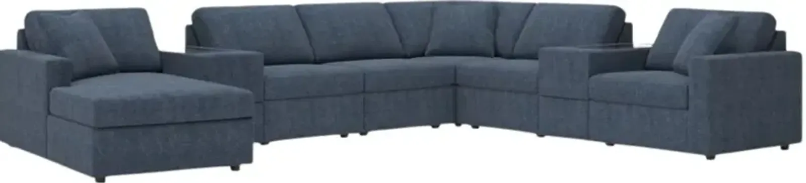 Signature Design by Ashley® Modmax 8-Piece Ink Left Arm Facing Chaise Sectional with Storage Consoles