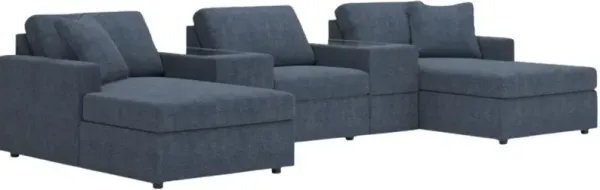 Signature Design by Ashley® Modmax 5-Piece Ink U-Shape Pit Sectional with Storage Consoles