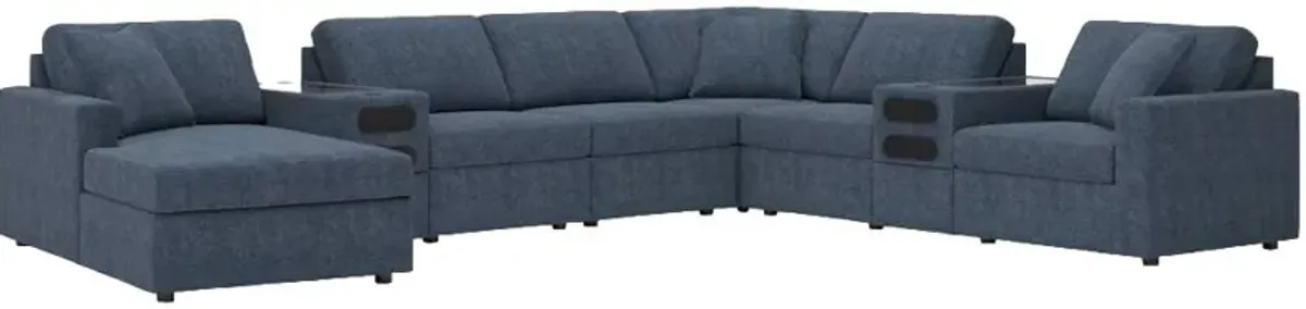 Signature Design by Ashley® Modmax 8-Piece Ink Left-Arm Facing Chaise Sectional with Audio Consoles