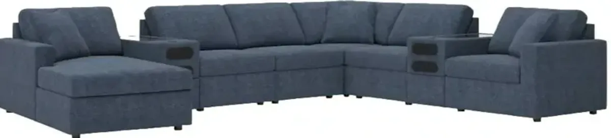 Signature Design by Ashley® Modmax 8-Piece Ink Right-Arm Facing Sectional with Chaise and Audio Consoles