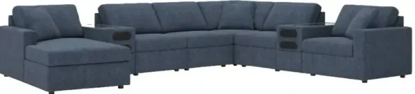Signature Design by Ashley® Modmax 8-Piece Ink Right-Arm Facing Sectional with Chaise and Audio Consoles