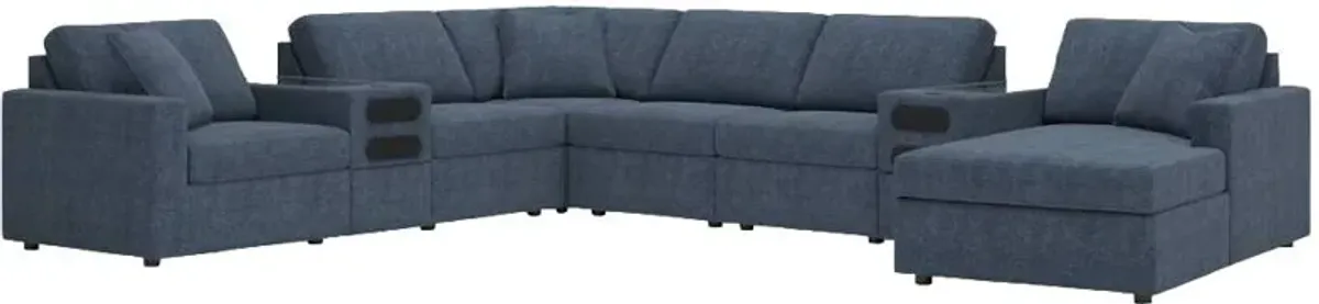 Signature Design by Ashley® Modmax 8-Piece Ink Right-Arm Facing Chaise Sectional with Audio Consoles