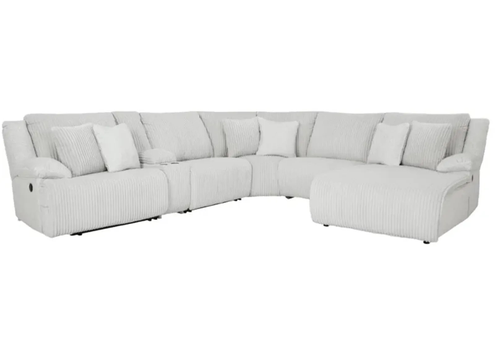 Signature Design by Ashley® Top Tier 6-Piece Alloy Right-Arm Facing Chaise Manual Reclining Sectional