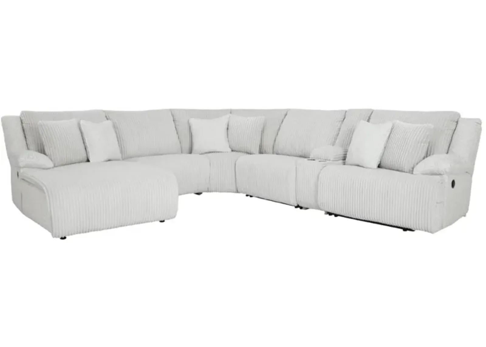 Signature Design by Ashley® Top Tier 6-Piece Alloy Left-Arm Facing Chaise Manual Reclining Sectional