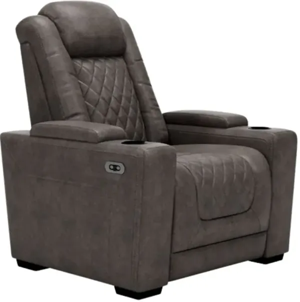 Signature Design by Ashley® HyllMont Gray Power Recliner with Adjustable Headrest