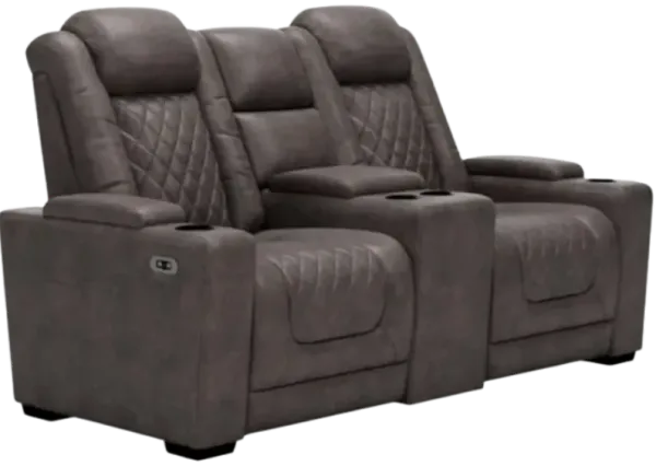 Signature Design by Ashley® HyllMont Gray Power Reclining Loveseat