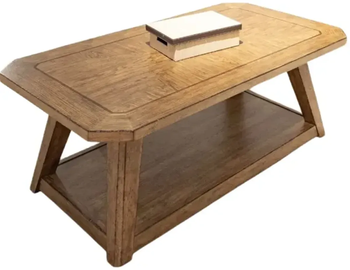 Liberty Furniture Carolina Park Amber Brown Rectangular Cocktail Table
