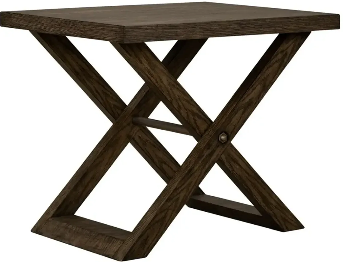 Liberty Furniture Crossroads Russet Brown End Table