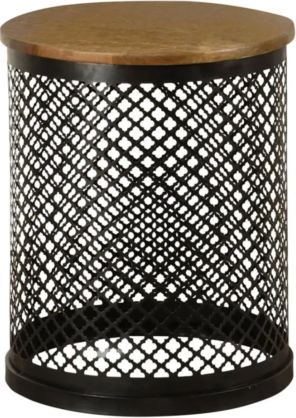 Coaster® Aurora Natural Accent Table with Black Mesh Base