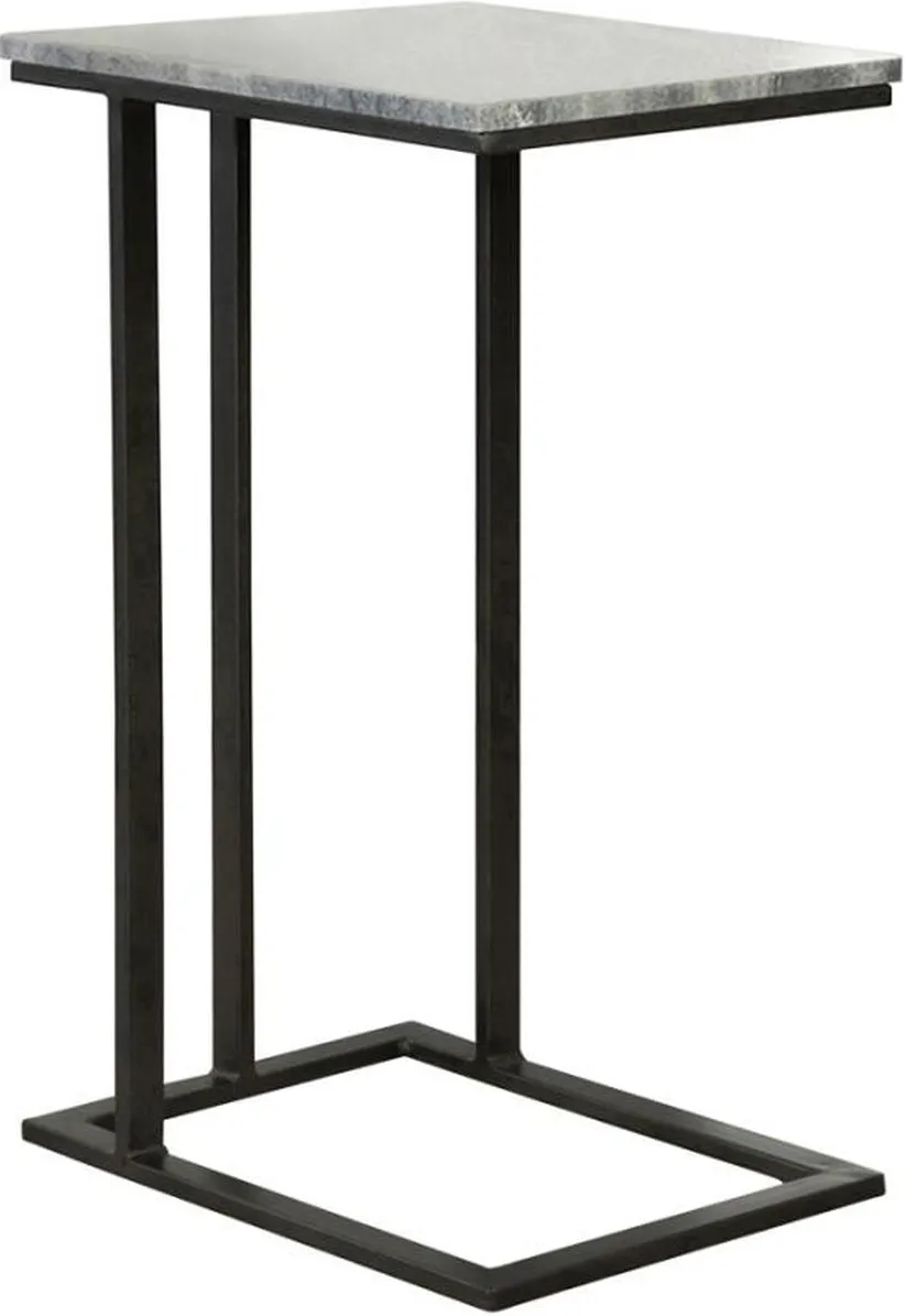 Coaster® Vicente Grey Accent Table with Sandy Black Base