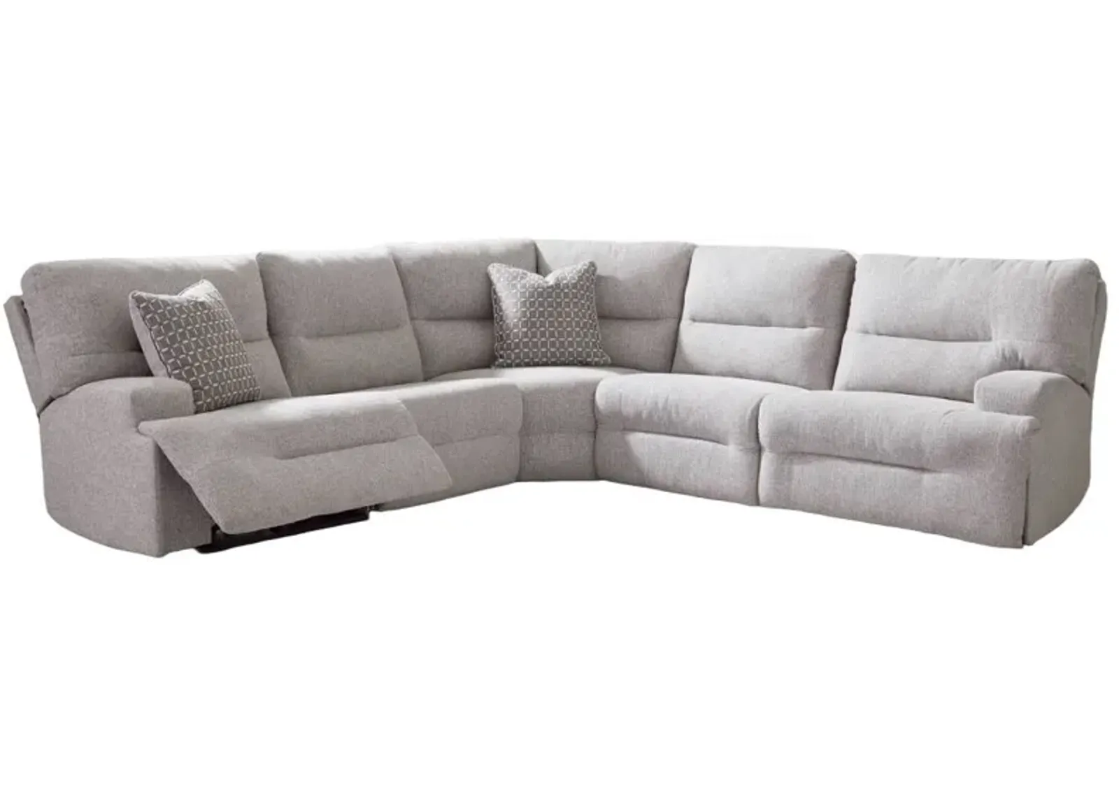 Signature Design by Ashley® Acklen Place 5-Piece Pewter Power Reclining Sectional