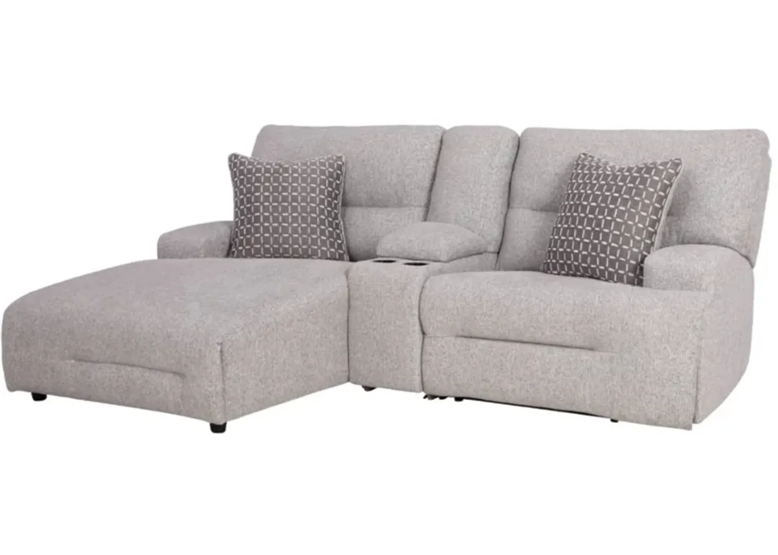 Signature Design by Ashley® Acklen Place 3-Piece Pewter Power Reclining Sectional Sofa