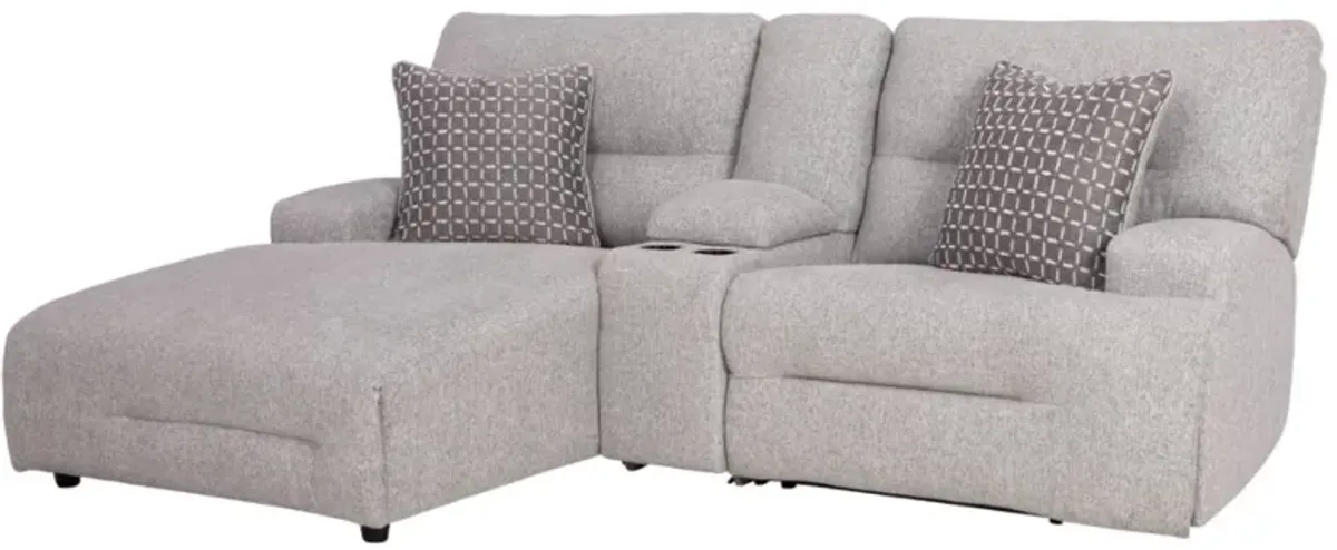 Signature Design by Ashley® Acklen Place 3-Piece Pewter Power Reclining Sectional Sofa