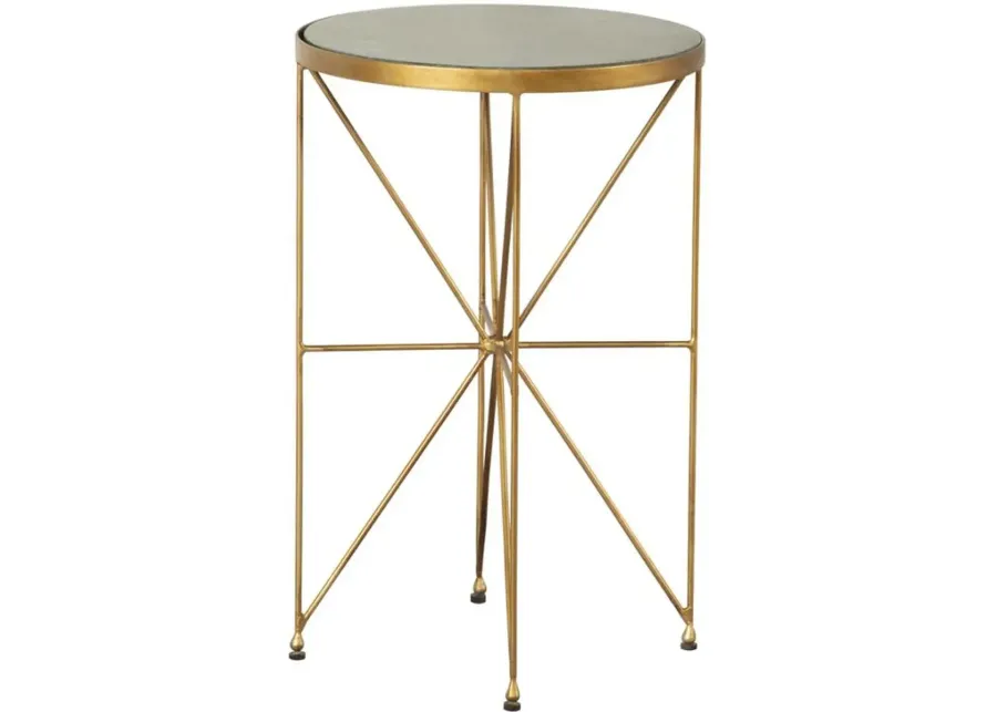 Coaster® Eliska Green Accent Table with Antique Gold Base