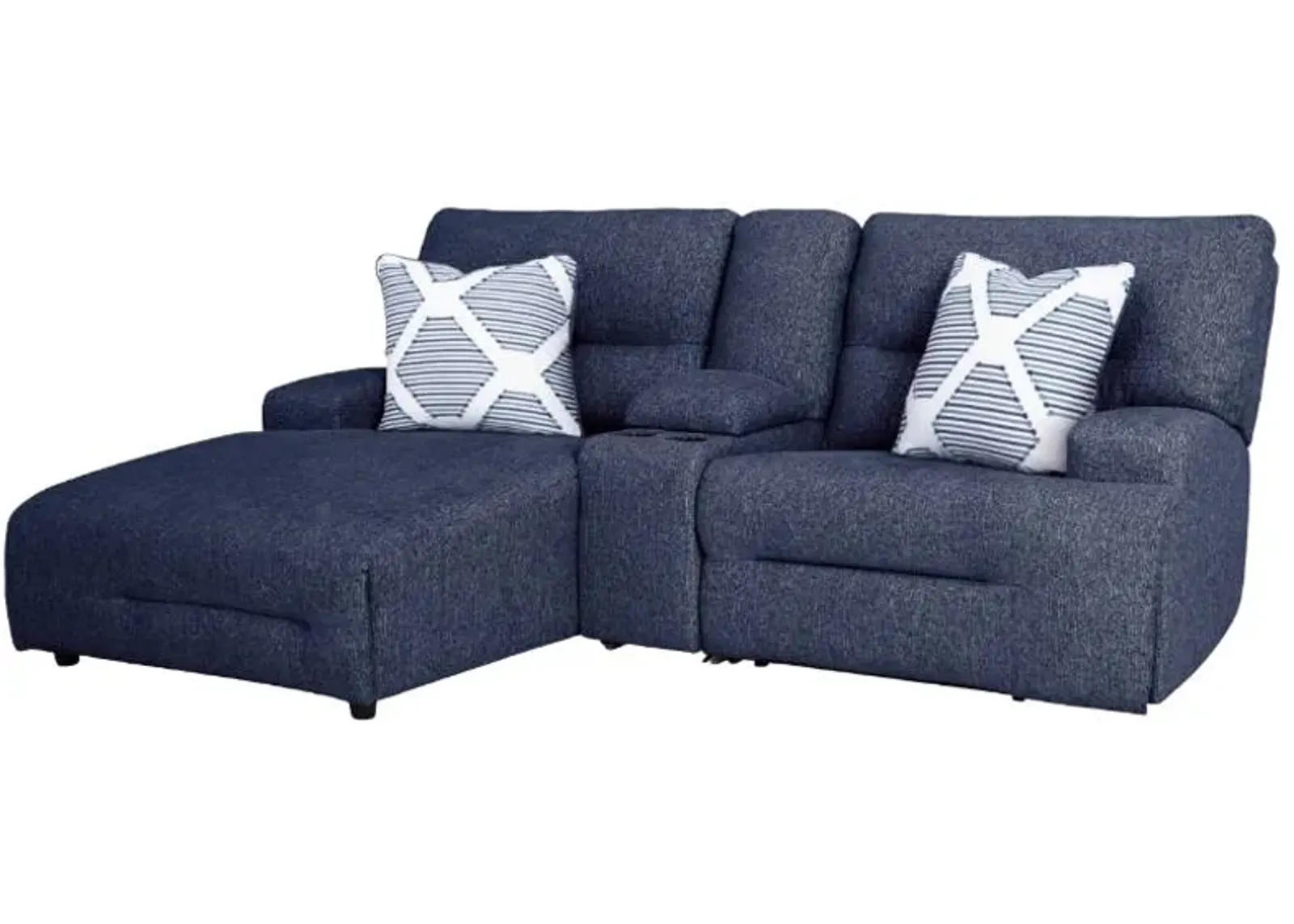 Signature Design by Ashley® Acklen Place 3-Piece Navy Power Reclining Sectional Sofa