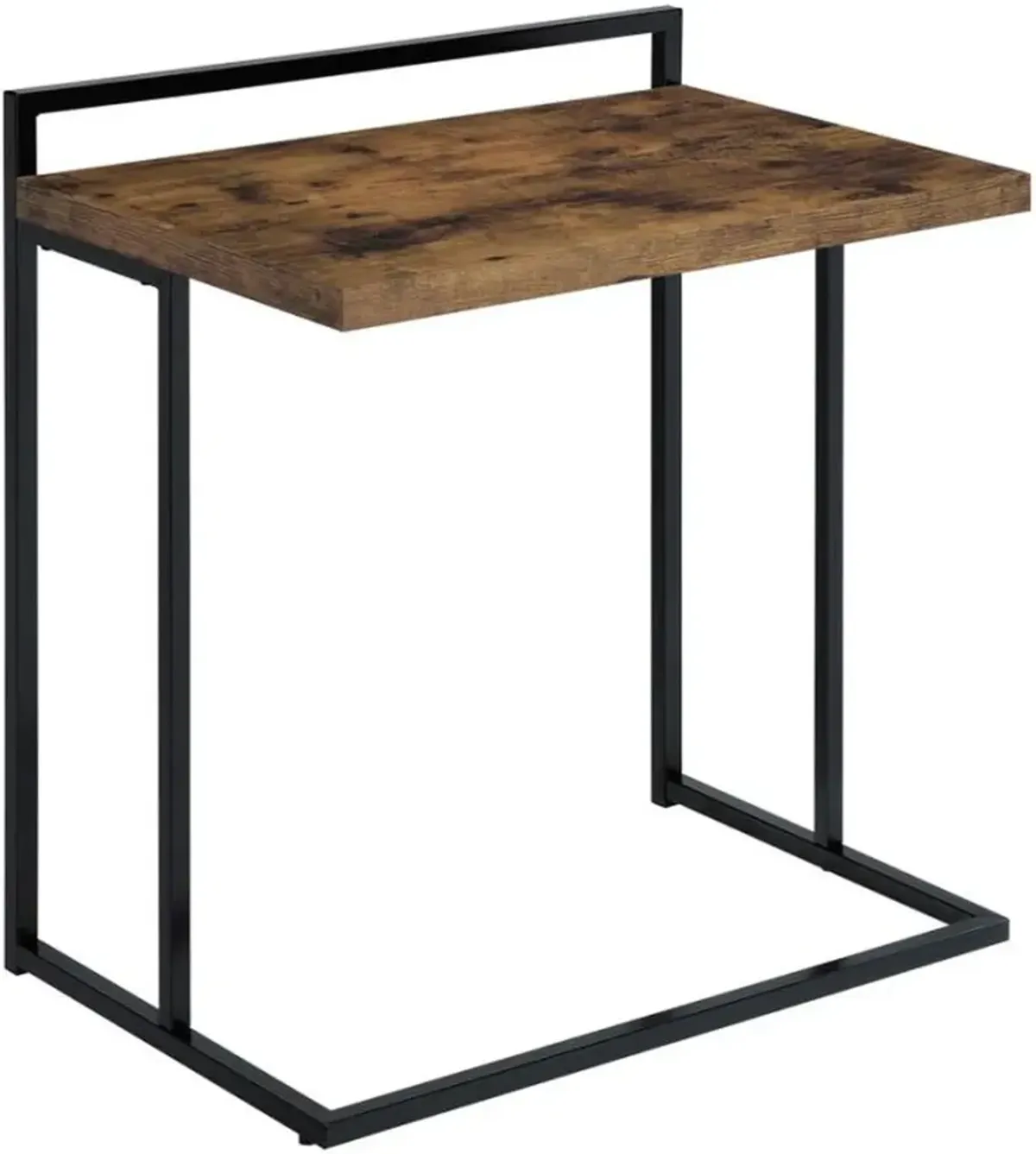 Coaster® Dani Antique Nutmeg Snack Table with Black Metal Frames