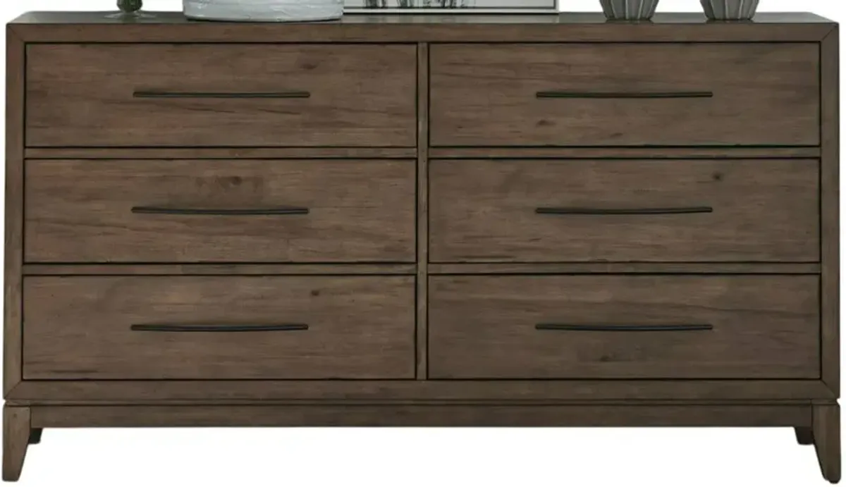 Liberty Furniture Shaker Lakes Harvest Brown 6-Drawer Dresser