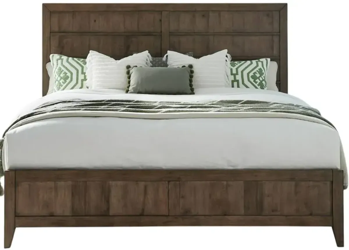Liberty Furniture Shaker Lakes Harvest Brown Queen Panel Bed