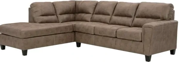 Signature Design by Ashley® Navi 2-Piece Fossil Left Arm Facing Chaise Sectional