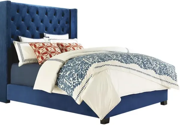 Standard Furniture Westerly Blue Upholstered Queen Bed
