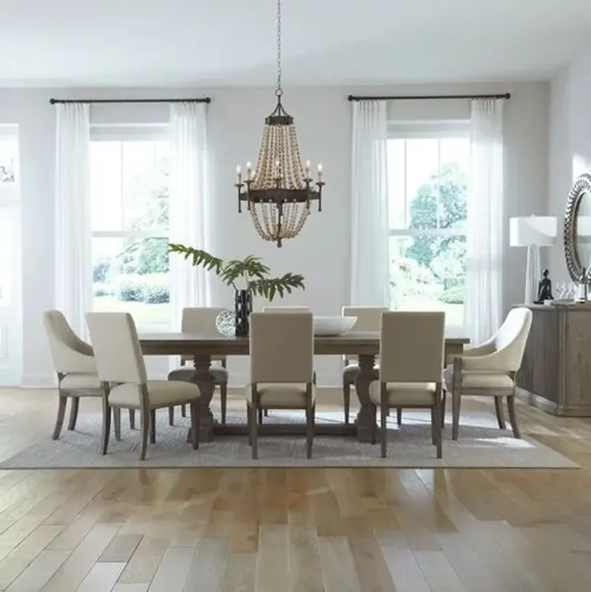 Liberty Furniture Westfield 9-Piece Havana Brown Trestle Dining Set