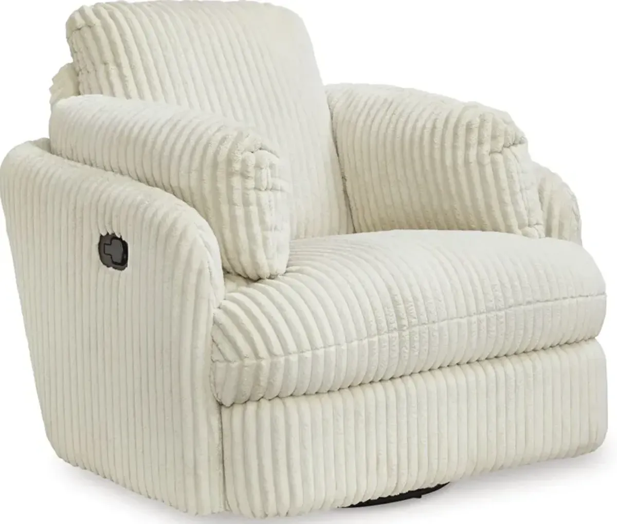 Signature Design by Ashley® Tie-Breaker Ivory Swivel Glider Recliner