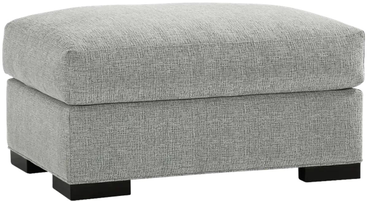 HM Richards Braxton Silver Ottoman