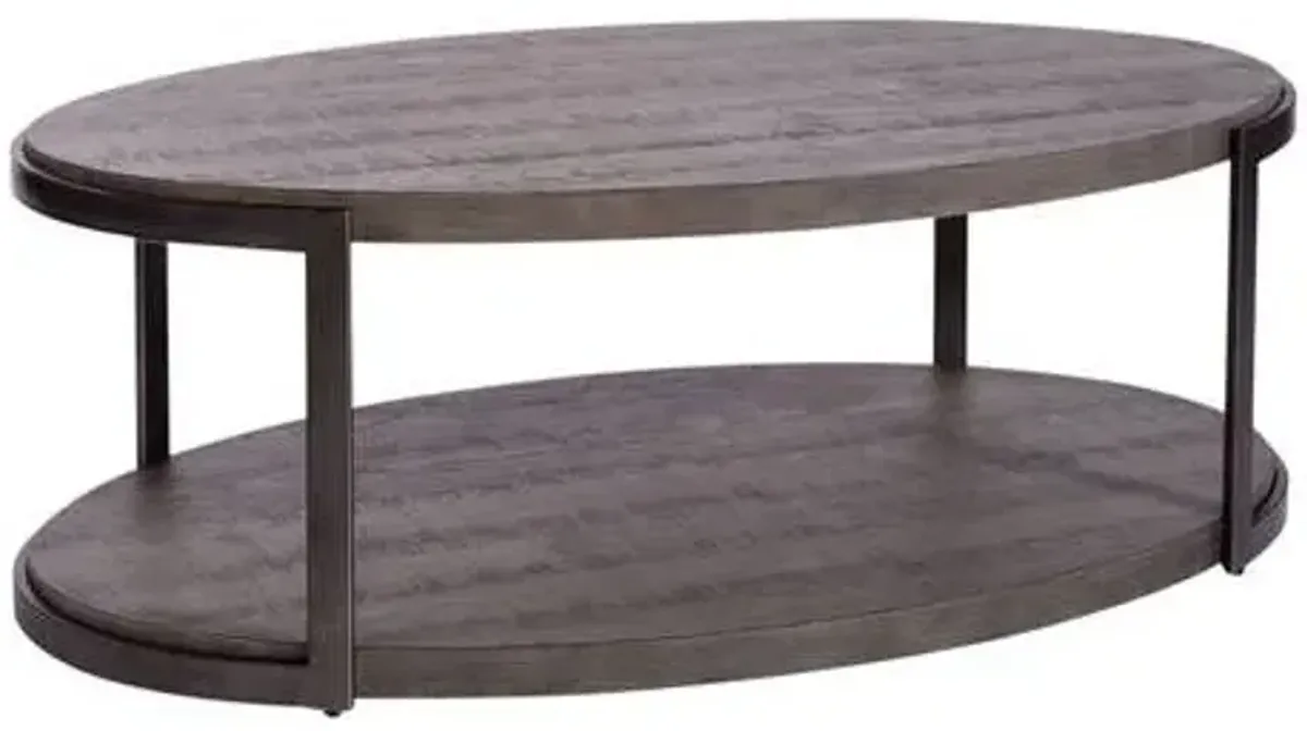 Liberty Furniture Modern View Gauntlet Gray Cocktail Table