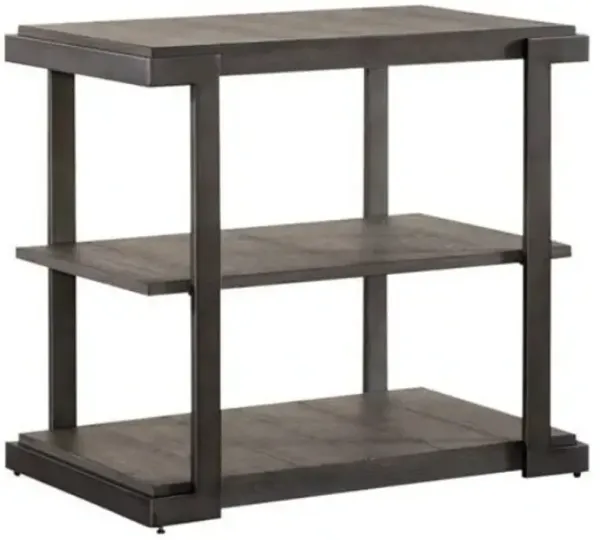 Liberty Furniture Modern View Gauntlet Gray Tiered End Table