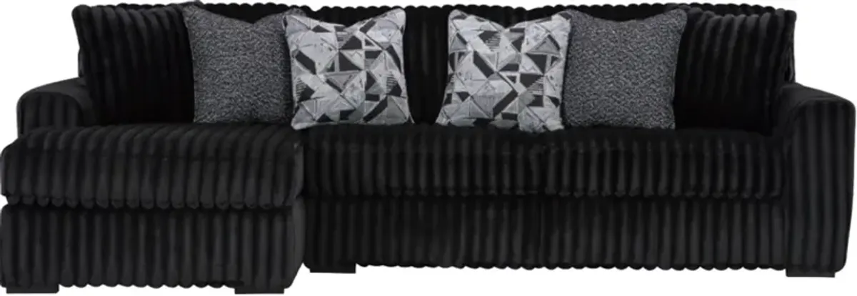 Signature Design by Ashley® Midnight-Madness 2-Piece Onyx Left-Arm Facing Sectional and Chaise