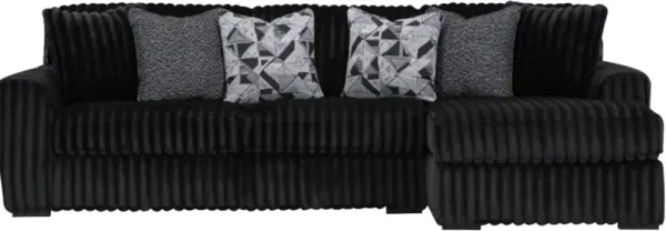 Signature Design by Ashley® Midnight-Madness 2-Piece Onyx Right-Arm Facing Sectional Sofa and Chaise