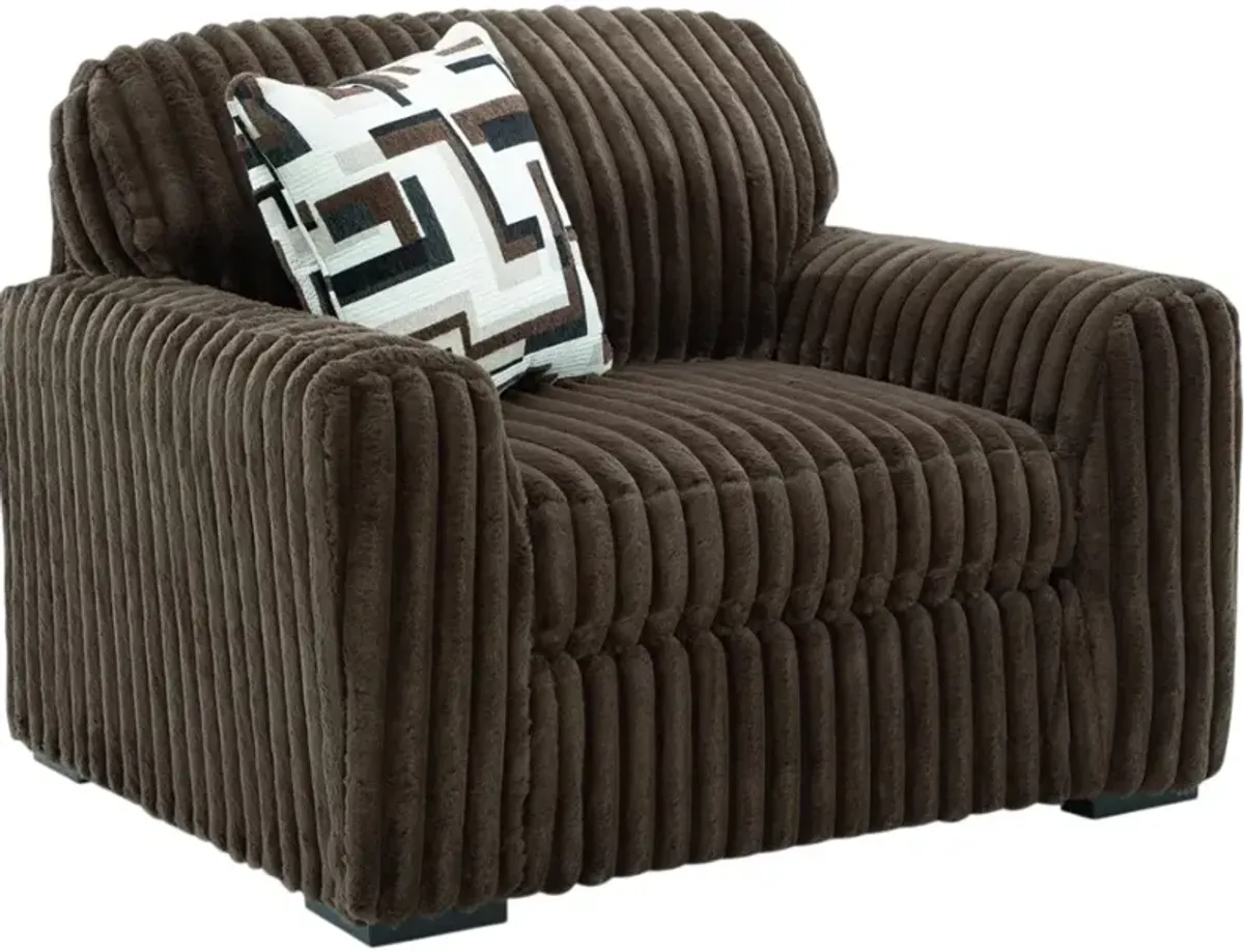 Signature Design by Ashley® Midnight-Madness Chocolate Chair and a Half