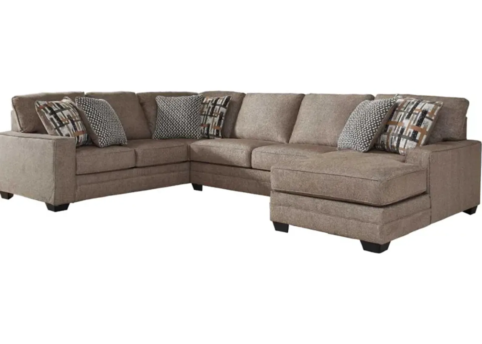 Signature Design by Ashley® Cannonbrook 3-Piece Nutmeg Right-Arm Facing Sectional and Chaise