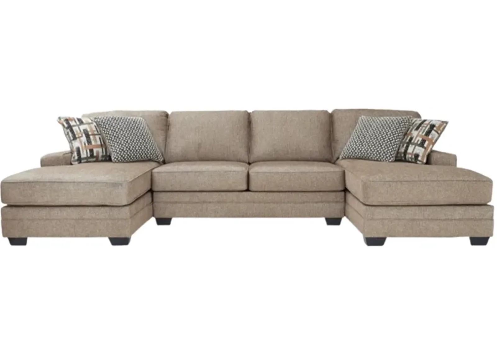 Signature Design by Ashley® Cannonbrook 3-Piece Nutmeg U-Shaped Sectional