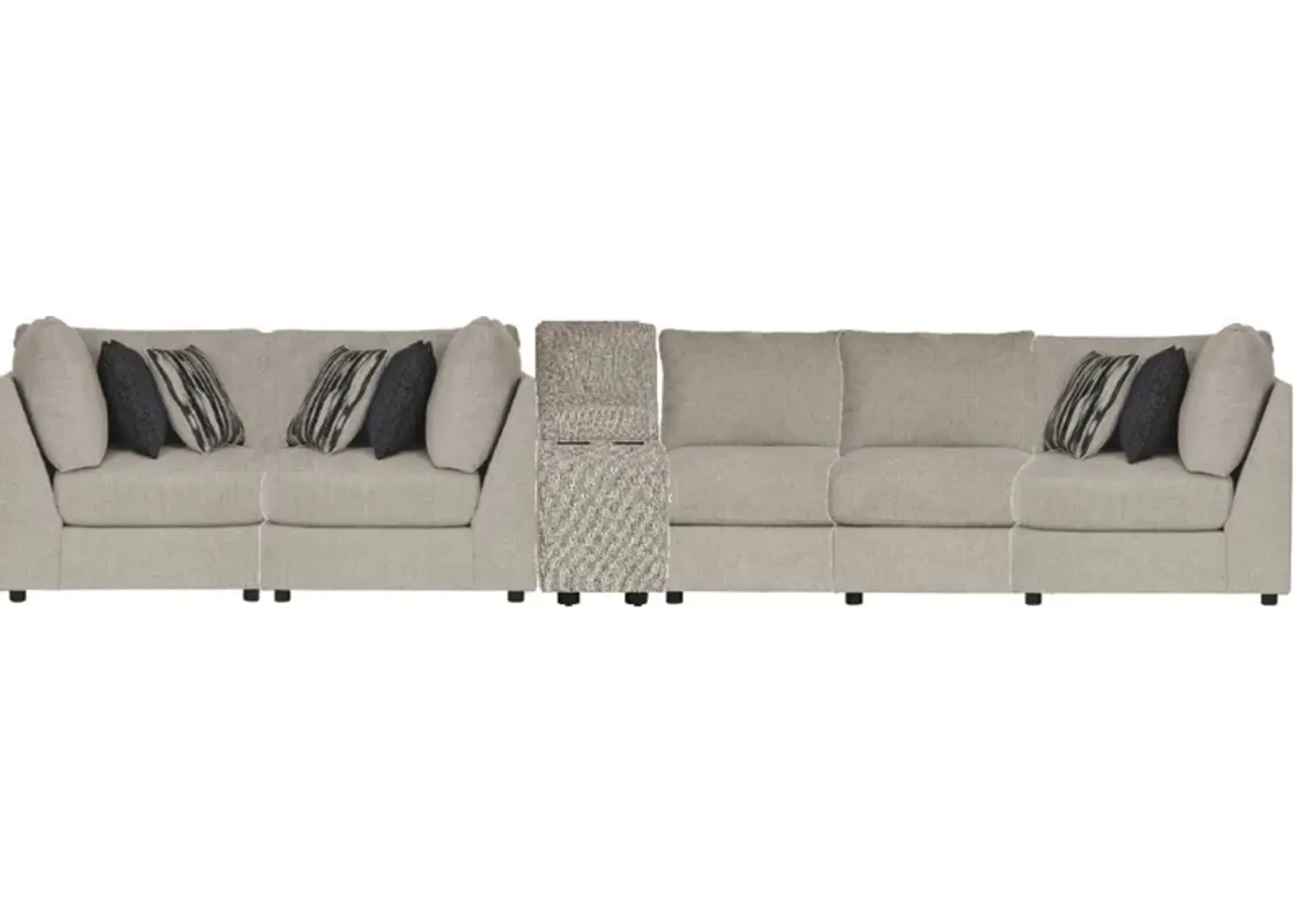 Signature Design by Ashley® Kellway 6-Piece Bisque Sectional with Console