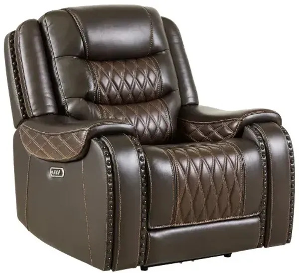 Drew & Jonathan Home Leather Power Recliner with Power Headrest