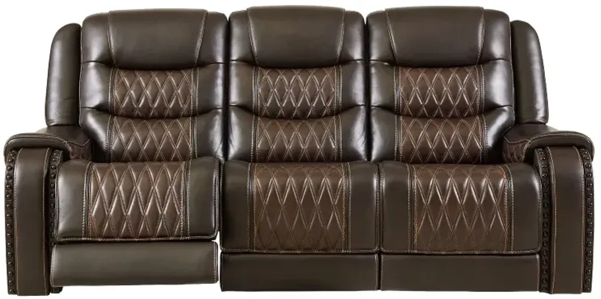Drew & Jonathan Home Leather Power Reclining Sofa with Power Headrest