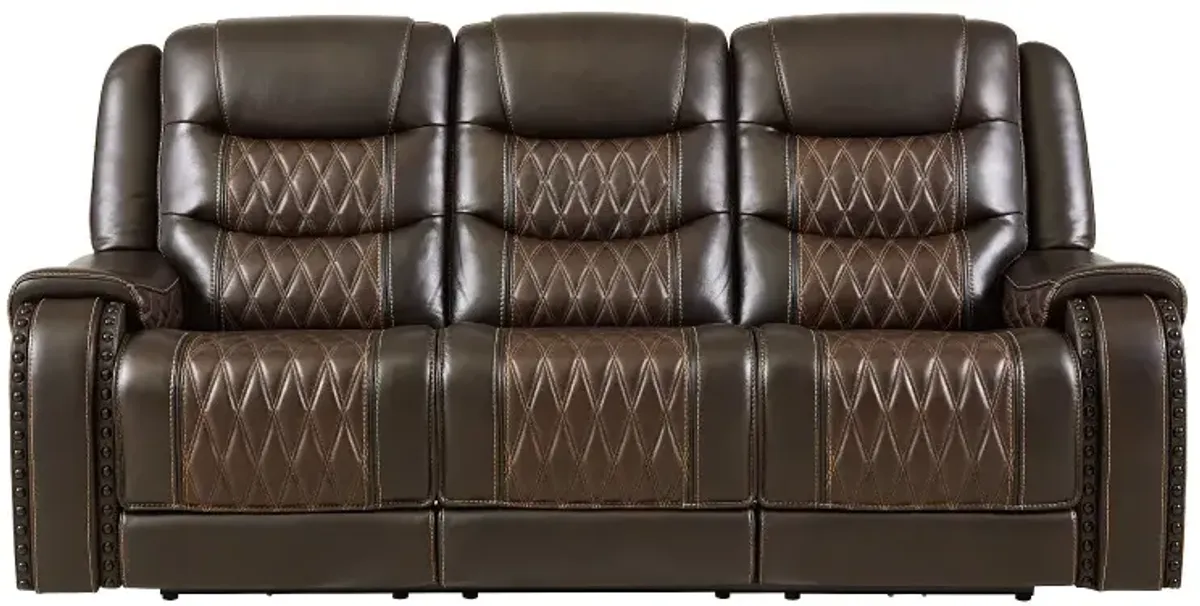 Drew & Jonathan Home Leather Power Reclining Sofa with Power Headrest