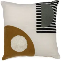 Signature Design by Ashley® Longsum 4-Piece Black/White/Honey Throw Pillow Set