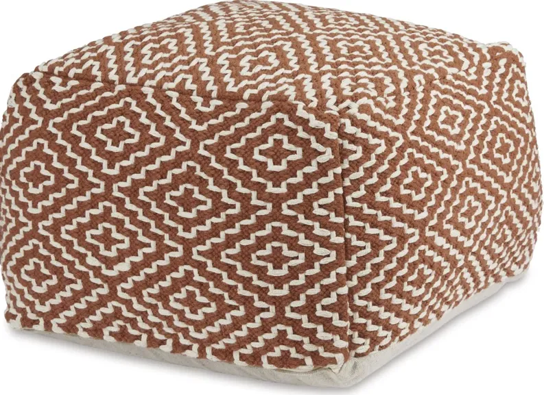 Signature Design by Ashley® Brynnsen Ivory/Rust Pouf