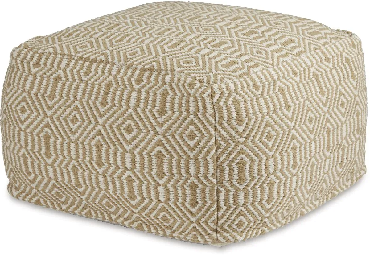 Signature Design by Ashley® Adamont Ivory/Tan Pouf