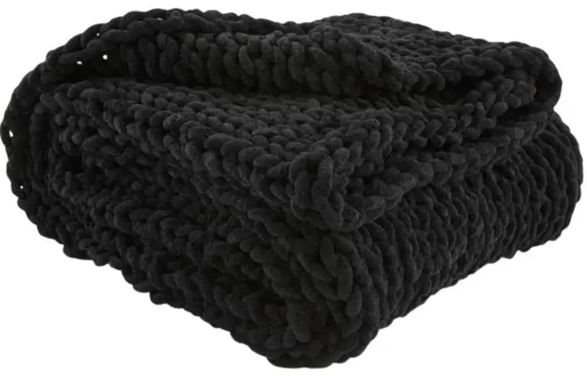 Signature Design by Ashley® Chaddon 3-Piece Black Throw Blanket Set