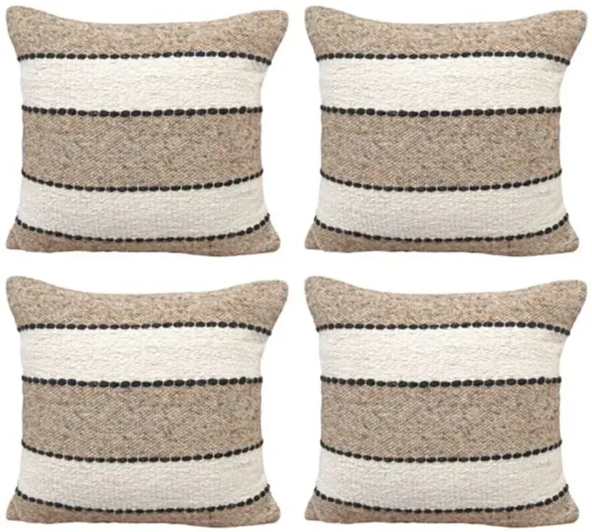 Signature Design by Ashley® Rueford 4-Piece Black/Brown/Natural Pillow Set