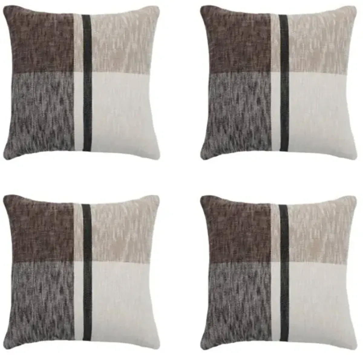Signature Design by Ashley® Adrielton 4-Piece Black/Brown/Tan Pillow Set