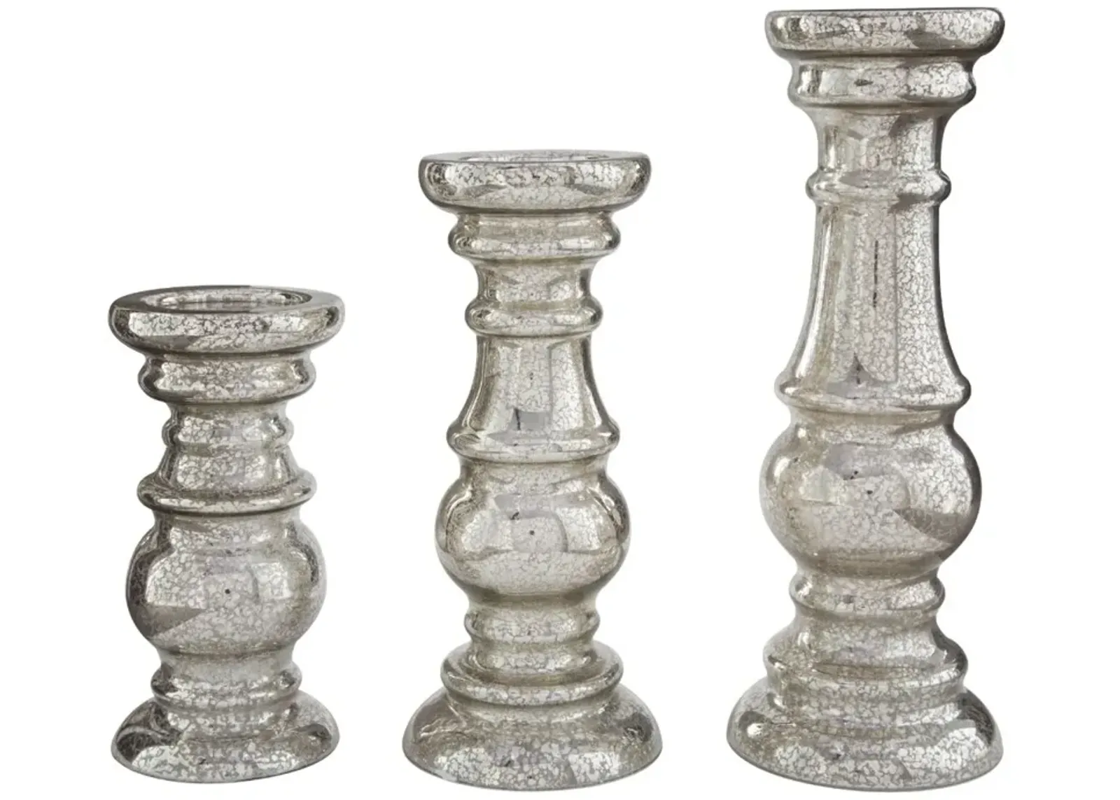 Signature Design by Ashley® Rosario 3-Piece Silver Candle Holder Set