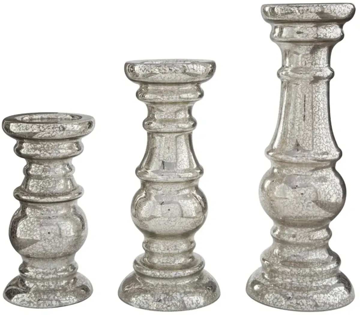 Signature Design by Ashley® Rosario 3-Piece Silver Candle Holder Set