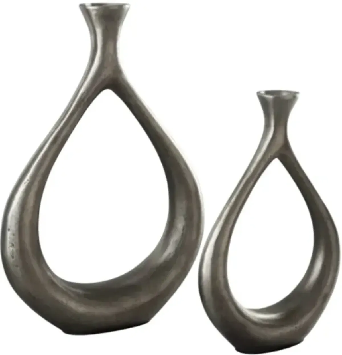 Signature Design by Ashley® Dimaia 2-Piece Antique Silver Vase Set