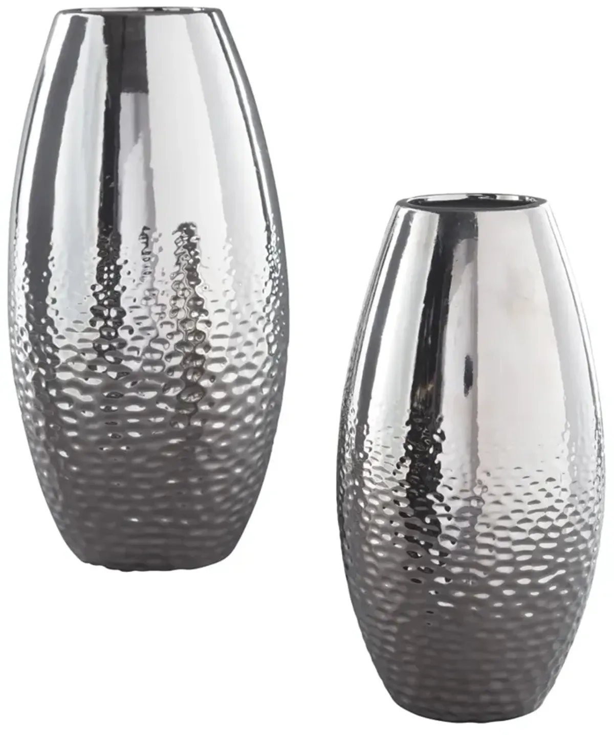 Signature Design by Ashley® Dinesh 2-Piece Silver Vase Set