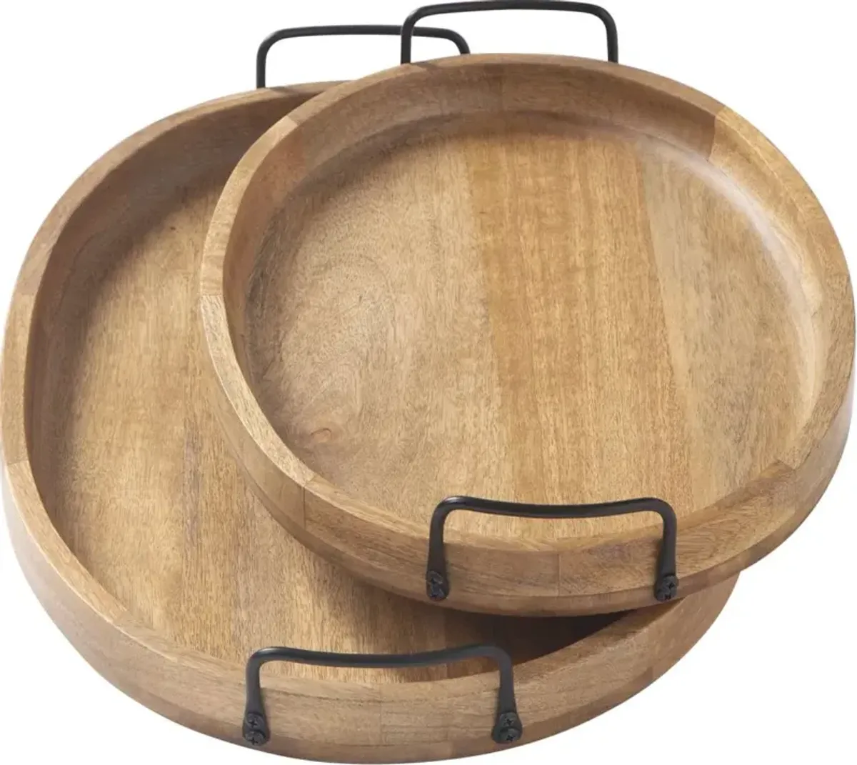 Signature Design by Ashley® Jocelyne 2-Piece Black/Brown Tray Set